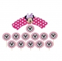 Juego de 12 Wrappers y toppers Minnie