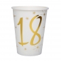 Juego 10 Vasos 18 años Oro 220 ml