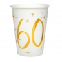 Juego 10 Vasos 60 años Oro 220 ml