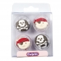 Juego 12  decoraciones comestibles Piratas