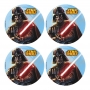 Juego de 12 discos de oblea Star Wars 4,5cm