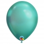 Juego 25 Globos Chrome Verdes