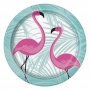 Juego 8 Platos Flamingos Rosas 22 cm
