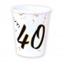 Juego 8 Vasos 40 Cumpleaños
