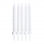 Juego de 10 Velas Blancas 6 cm