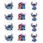 Juego de 12 Impresiones de 6 cm en Papel Comestible Stitch