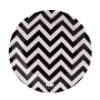 Juego de 12 Platos Chevron Negro 23cm
