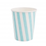 Juego de 12 Vasos a Rayas Celestes