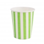 Juego de 12 Vasos a Rayas Pistacho