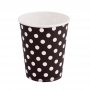 Juego de 12 Vasos Negros con Lunares