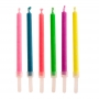 Juego de 6 Velas Llamas de Colores