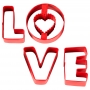 Juego de 4 Cortadores Love
