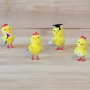 Juego de 4 Pollitos de Pascua Graduación 5 cm