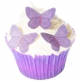 Juego de 42 obleas Mariposas Lilas