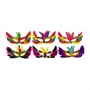 Juego de 6 Antifaces con Plumas