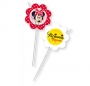 Juego de 6 pajitas Minnie mouse