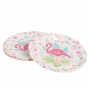 Juego de 6 Platos Flamingo Rosa 23 cm