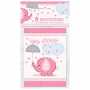 Invitaciones Baby Shower Elefante Rosa