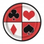 Juego de 8 Platos Casino Party 17 cm.