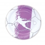 Juego de 8 Platos Fútbol Blancos y Lilas
