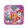Juego de 8 Platos Patrulla Canina Rosa