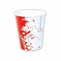 Juego de 8 Vasos Fútbol Rojo y Blanco