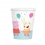 Juego de 8 Vasos Peppa Pig Cumpleaños