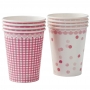 Juego de 8 Vasos Rosas