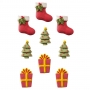 Juego de 9 figuritas de azúcar Navidad