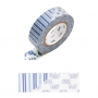 Masking Tape 1P Flower Dark Blue