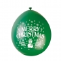 Set de 10 Globos Merry Christmas 23cm