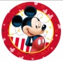 Oblea Mickey fondo rojo