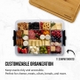 Organizador de Snacks con Tapa de Bambú – 11 Compartimentos
