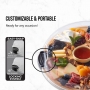 Bandeja Redonda de Bambú con Compartimentos y Tapa 35 cm