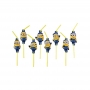 Pack 8 pajitas Minions