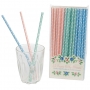 Juego de 25 pajitas Rambling Rose