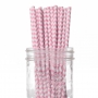 Set de 25 pajitas rosa chevron
