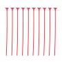 Pack 10 Palitos con Soporte para Globos Color Rojo
