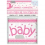 Pancarta Baby Shower Elefante Rosa