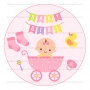 Papel de Azúcar Baby Girl 20 cm