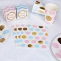 Pack 25 Bolsitas Lunares Azul, Dorado y Rosa