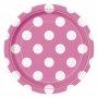Plato Lunares Rosa y Blanco 17,5 cm