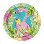 Juego de 8 Platos Flamingo y Piñas 17 cm