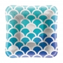 Juego de 8 Platos Sirena Azul y Morado 13 cm