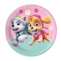 Juego de 8 Platos Patrulla Canina Skye y Everest 23 cm