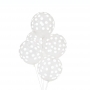 Juego de 5 Globos Confeti Blanco