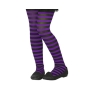 Pantys Rayas Moradas y Negras Infantil