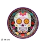 Juego de 6 Platos Calavera Halloween 18 cm