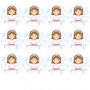 Papel de Azúcar Comunión Niña Modelo C 6 cm