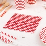Servilletas Rojas con Rayas Onduladas